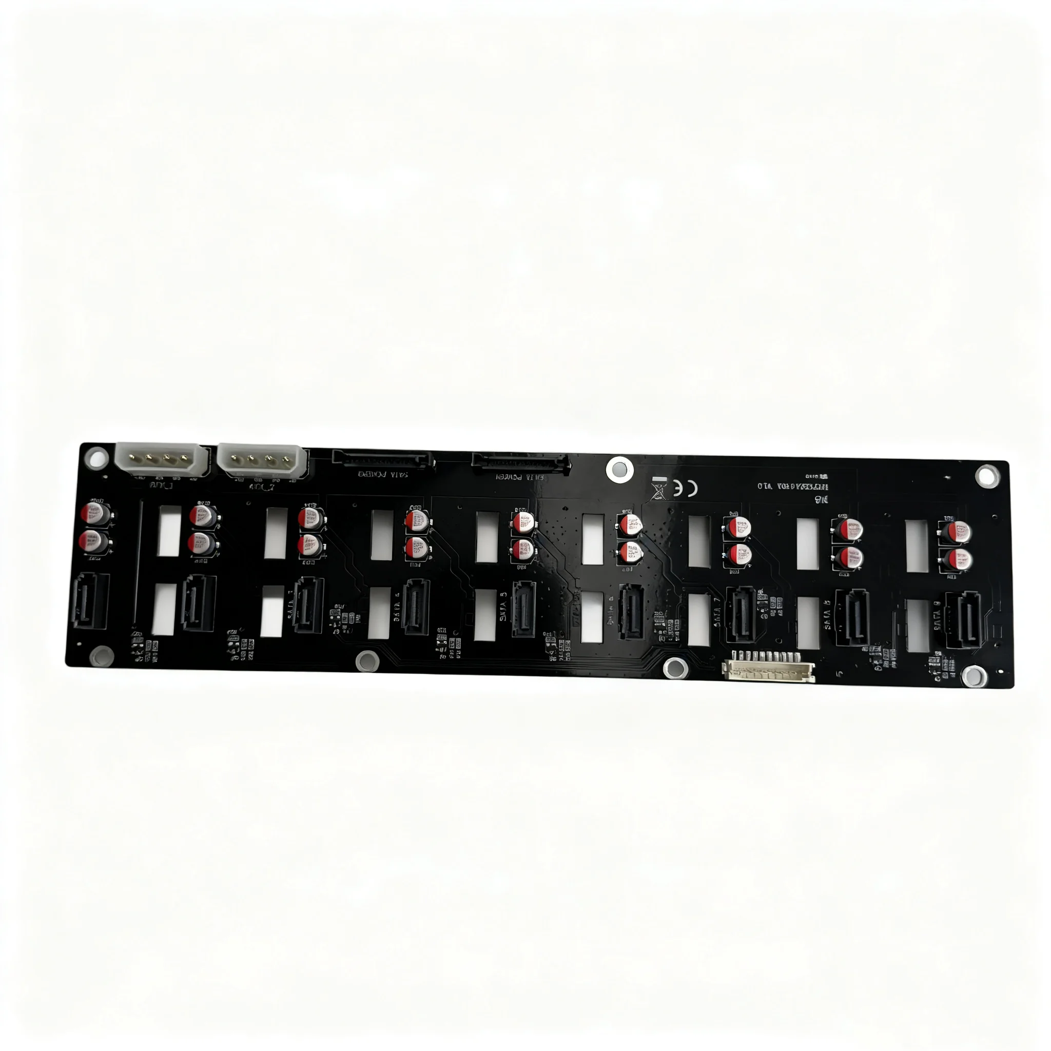 

High-Quality 9-Bay SATA Expansion Backplane 6Gbps SATA HDD/SSD Interface Server Storage Backplane Board with Power Supply Port