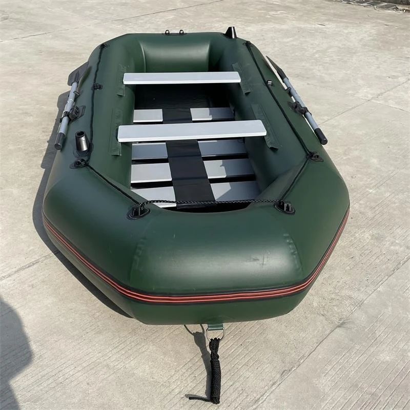 Solar boat 270cm inflatable fishing boat 4 people PVC rowing kayak folding portable canoe dinghy water sports craft