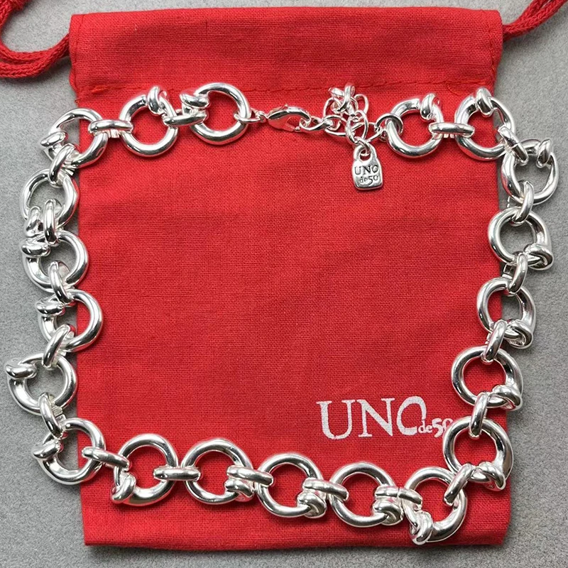 

2023 UNOde50 New European and American Hot Selling Fashion Trend High Quality Necklace Women's Romantic Jewelry Gift Bag