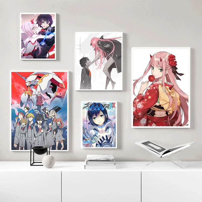 Japan Anime DARLING In The FRANXX Posters Cartoon 002 Decor Wall Art Canvas Painting Picture Printed Room Home Decoration Poster