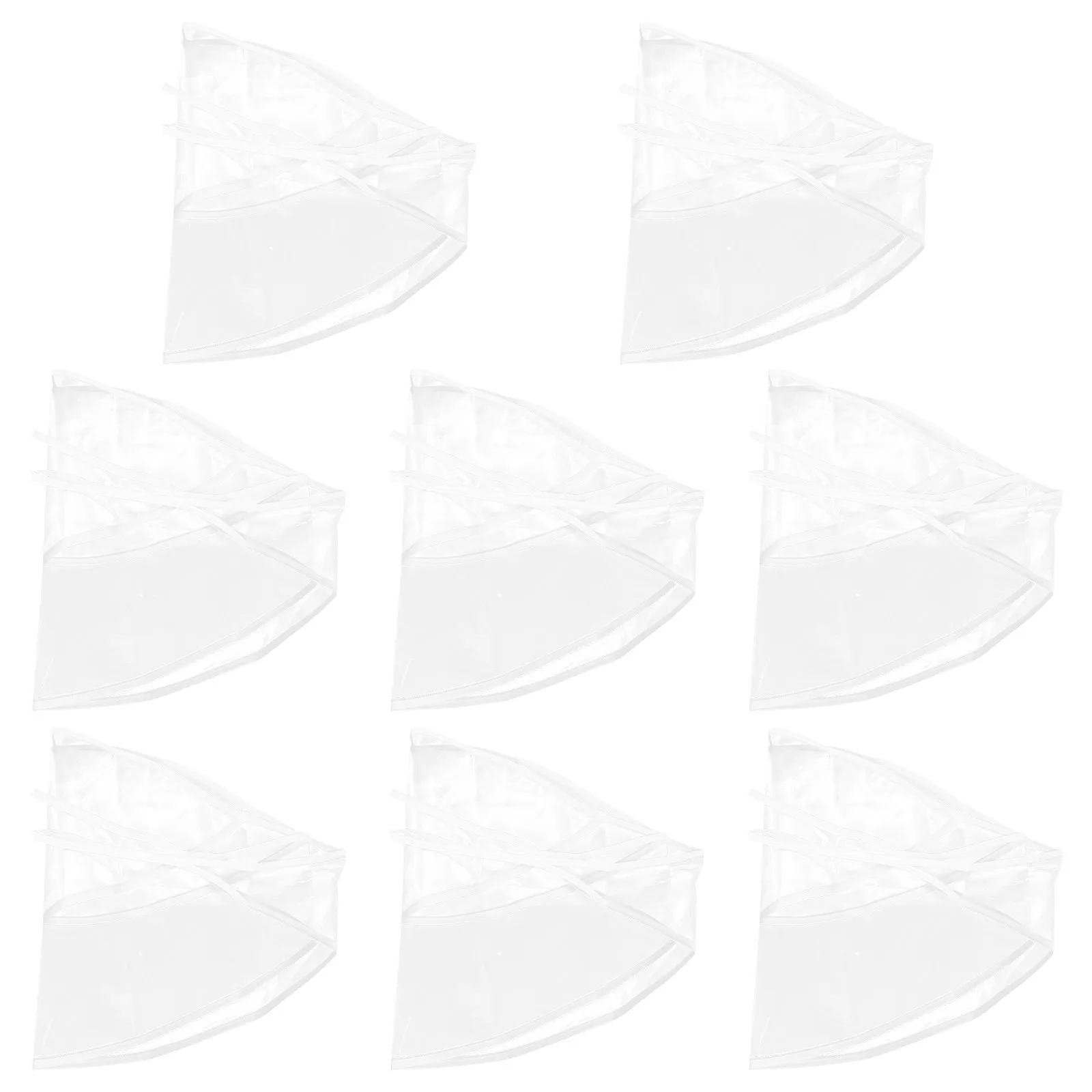 

8Pcs Lightweight Clear Rain Bonnet Plastic Waterproof Hats for Women Protect Hairstyle Reusable Outdoor Rain Cover Caps