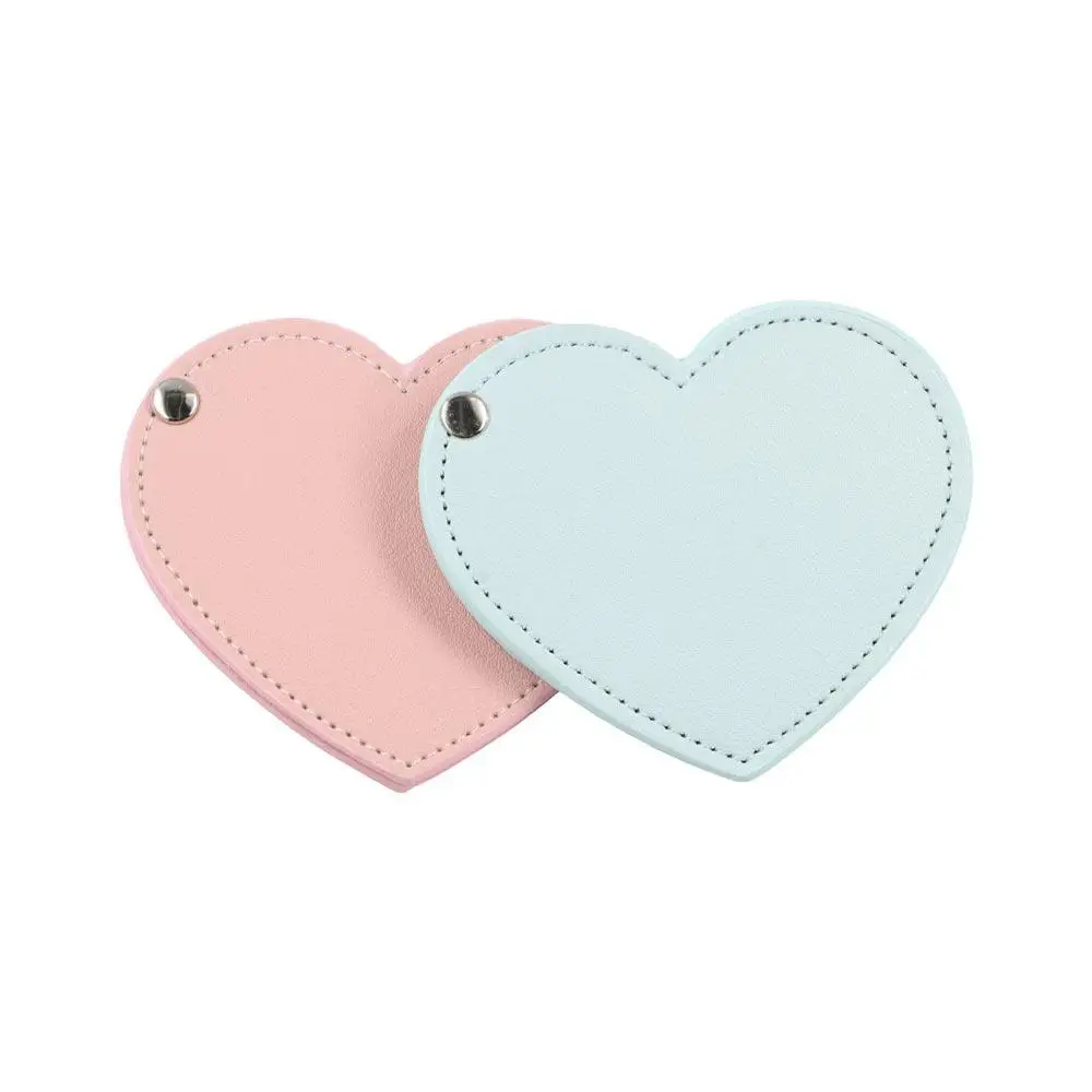 Mini Portable Heart Compact Mirror Solid Color Unbreakable Makeup Mirror Rotating Ultra-thin Cosmetic Mirror Travel