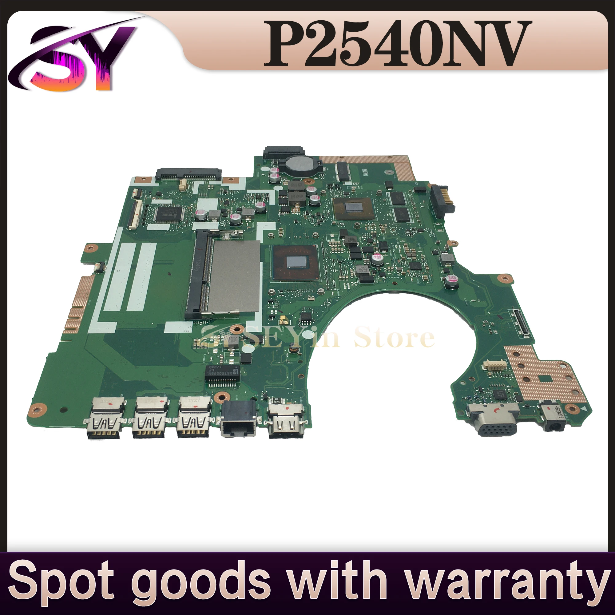 Placa base para ordenador portátil P2540N P2540 PRO P2540NVM para ASUS N3350 N3450 N4200 GT920M V2G TEST P2540NV
