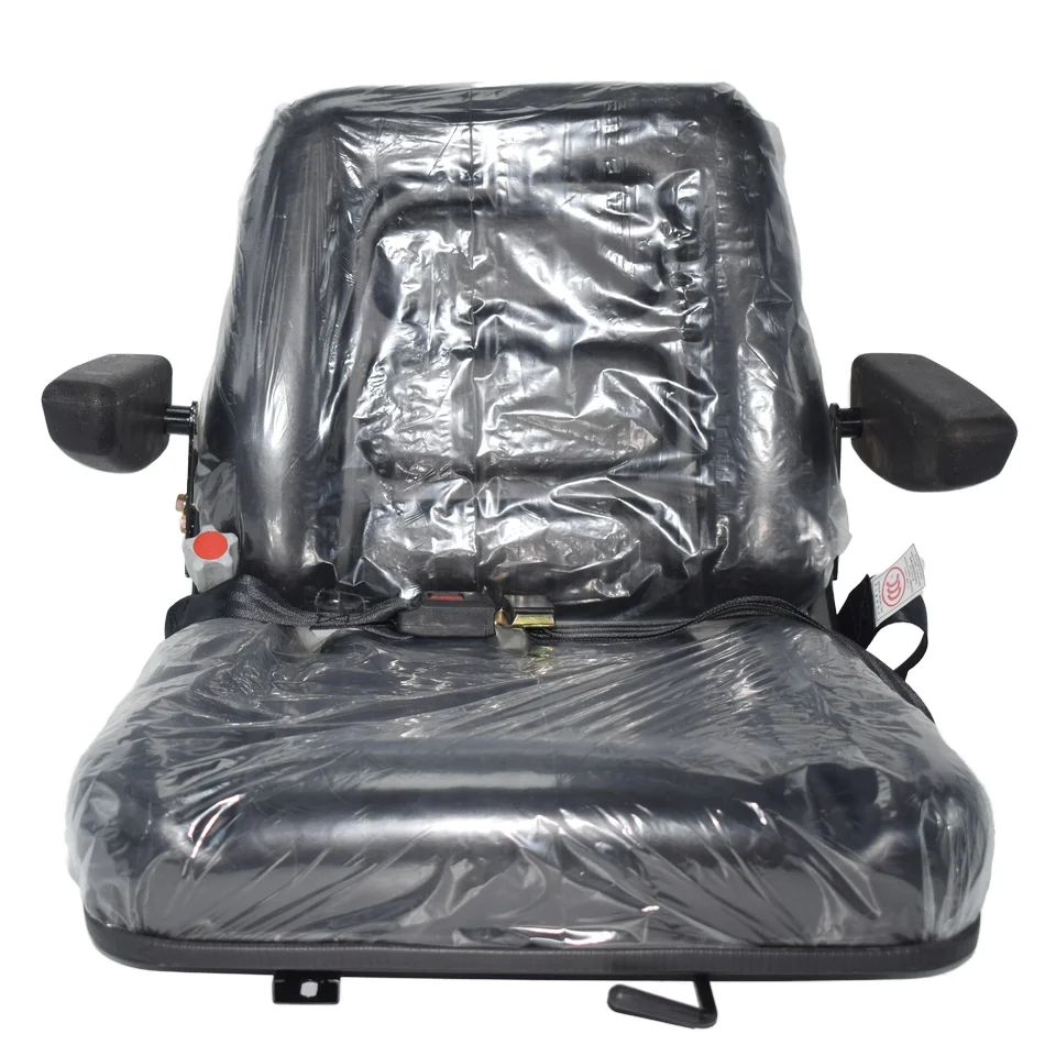 Forklift seat 230 * 285mm  with belt and armrest blister bag black