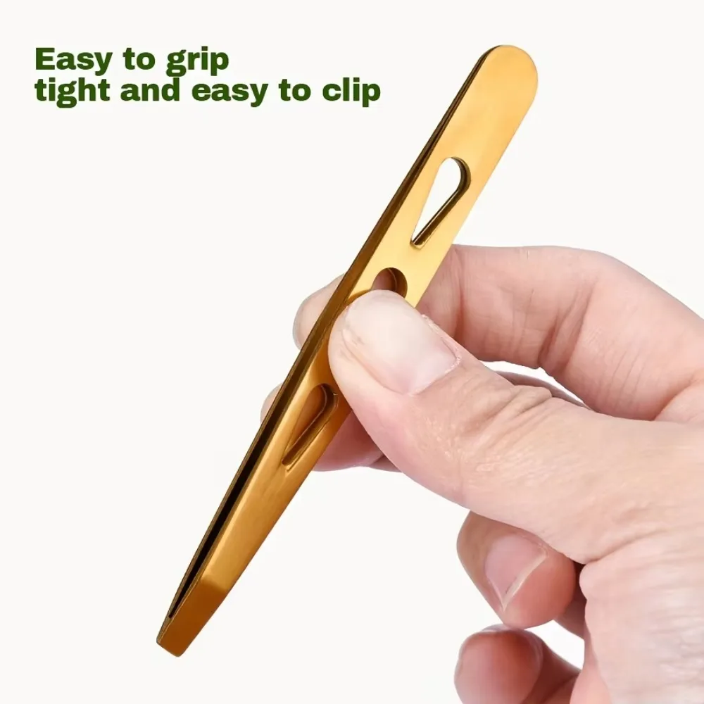 4PCS/Set Stainless Steel Eyebrow Tweezers Oblique Mouth Pointed Tip Beard Tweezers Portable Multifunctional Eyelash Tweezers