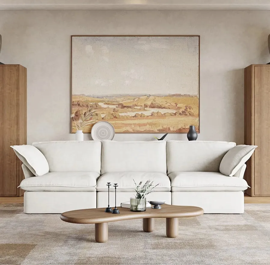 

Shipping Sofa Living Room Furniture Modern Fabric Sectional Couch Sofa Set