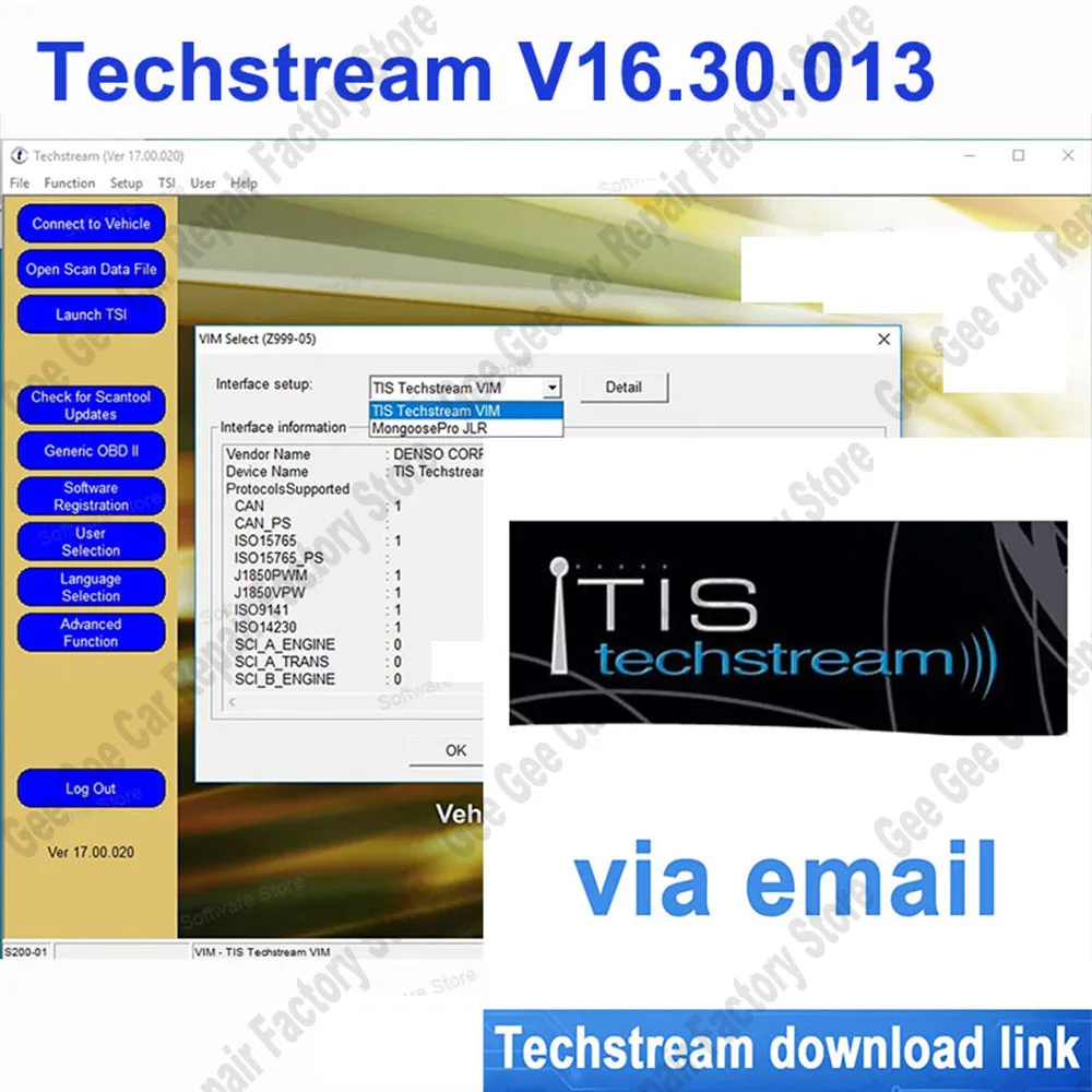 

Сканер Techstream 16.30.013 obd2 применяется к ECU V16.30.013 ECM mini vci, перепрограммированной диагностике программирования, инструменты для обслуживания автомобиля