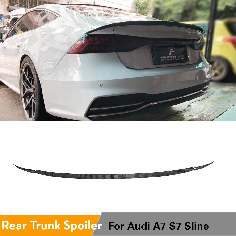 Rear Trunk Spoiler Boot Lip Wing For Audi A7 S7 Sline 2019 2020 Rear Spoiler Carbon Fiber ,100% tested well