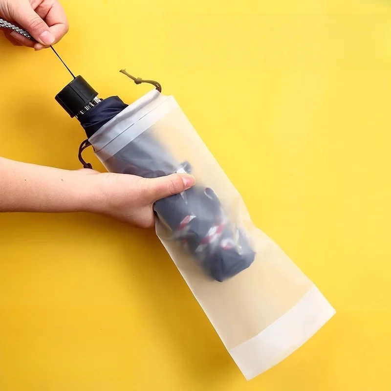 Wasserdichte Schirmhülle: Tragbare, nasssichere Tasche mit Kordelzug für Auto und Reisen – wiederverwendbare Aufbewahrungstasche für faltbare Regenschirme