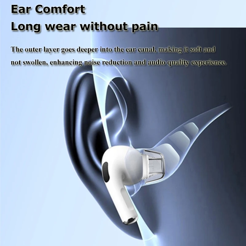 2024Latex Ear Tips for AirPods Pro Anti-slip Ear Tips Dustproof Anti-allergic Ear Plugs for AirPods Pro 2 Silicone Eartips Cover