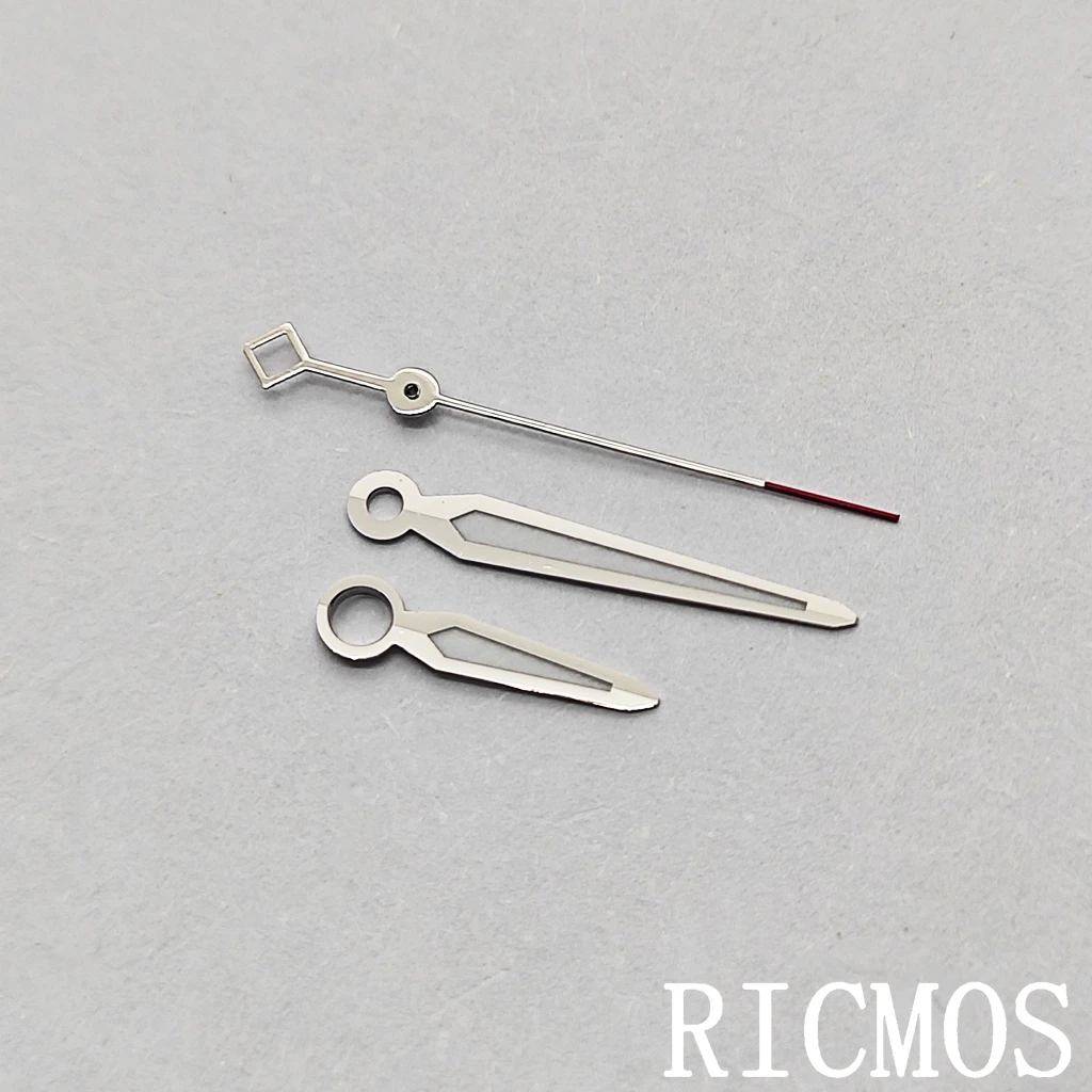 Watch Hands SILVER color Green Luminous hands Fit NH35 NH36 Movement Replacement Parts