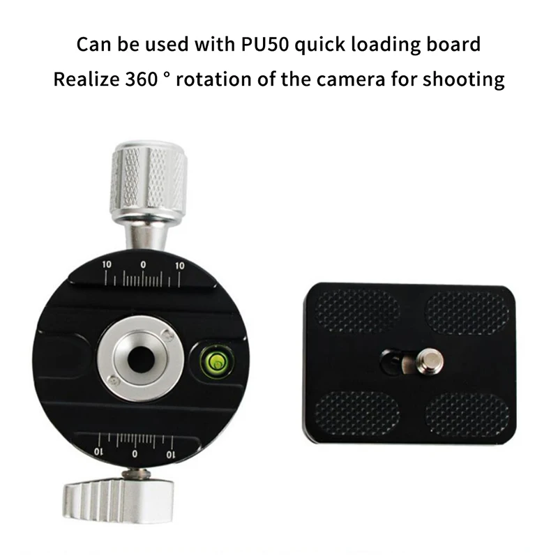 Universal 360 °   Juego de disparos panorámicos giratorios, abrazadera de liberación rápida para adaptador de montaje en trípode de cámara Arca Swiss