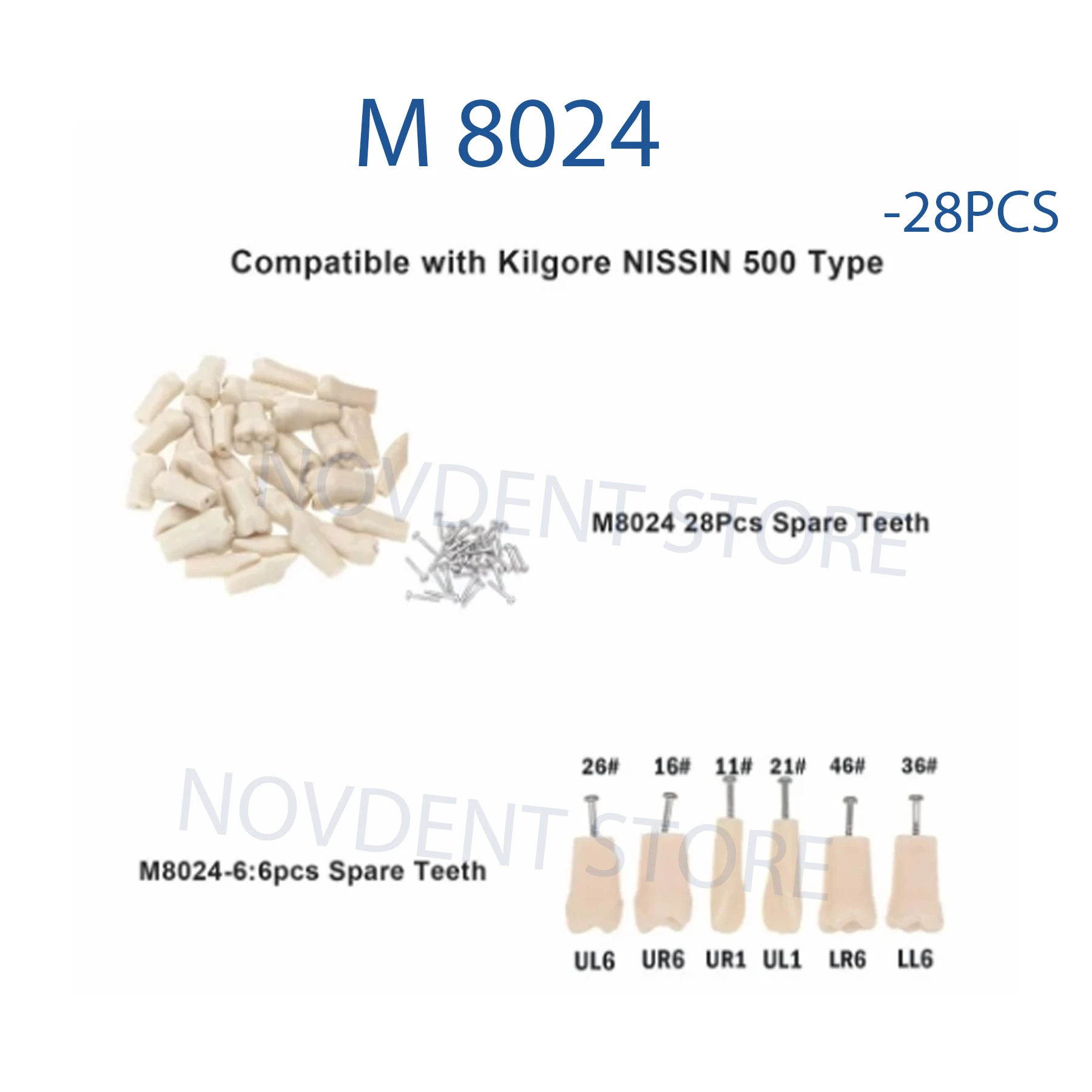 

M8024 зубы NISSIN 500 Тип зубная модель зубоврачебный сменный Ввинчиваемый зуб подходит к kilгор