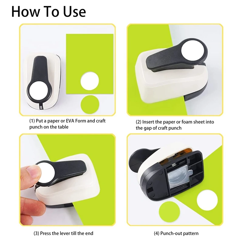 ثقب دائري لكمة للحرف اليدوية الورقية ، لكمات دائرية ، أحجام مختلفة ، 5 * *