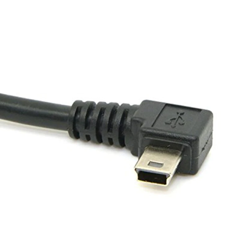 كابل بيانات بزاوية قائمة على اليمين من نوع USB صغير للذكور ، 90 درجة إلى USB ، ذكر ، EMI ferrit Core ، 5 أمتار