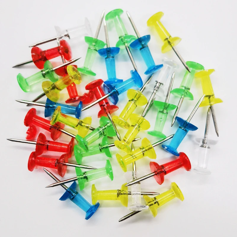 50 Stück/Box Mini Farbige Reißzwecken für Wandbilder, Nachrichten, Zeichnungen, Kartenmarkierungen, für Zuhause und Bürobedarf – Detail 5