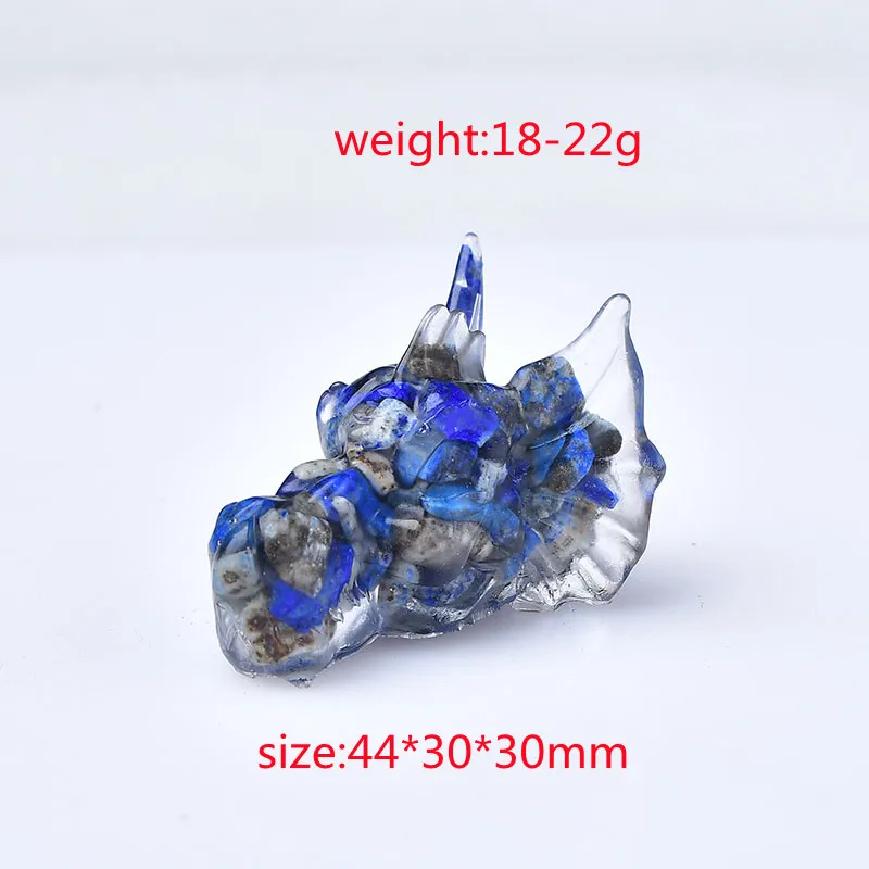 1PC Dragon Head Skull Figurine Craft Natural Crystal Gravel Reiki Orgonite Silicone Mould Resin Decor Jewelry Making Mold Chakra