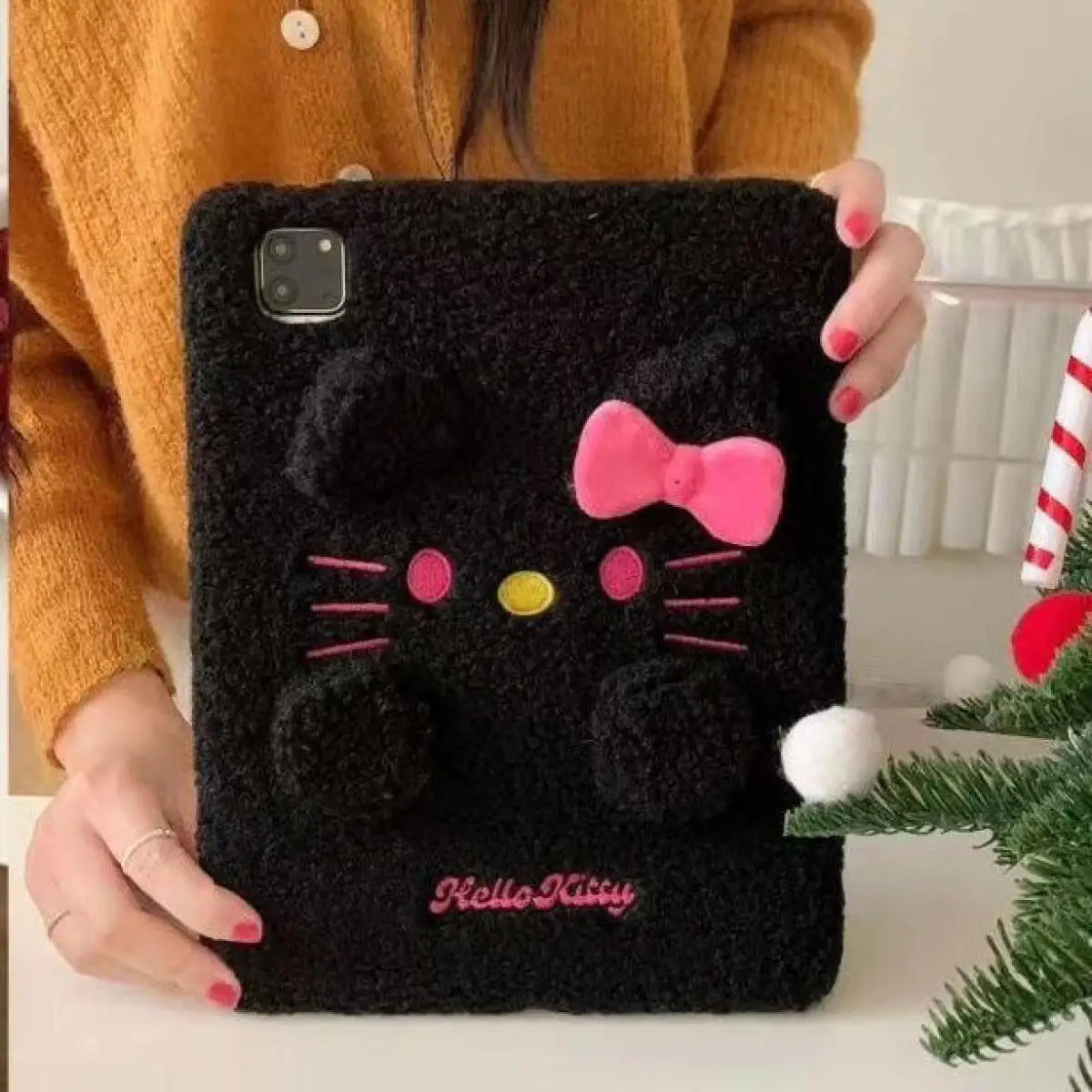 

Sanrio милый плюшевый чехол для Ipad Mini 6, защитный чехол с рисунком студента, новое сердце девушки, акриловый анти-осенне-зимний плоский корпус