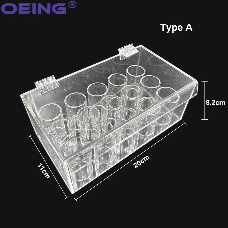 1Pc Dental Elastic Power Chain Organizer Storage Box Orthodontic Ligature Tie Box Holder Acrylic Placing Case Dental Storage Box