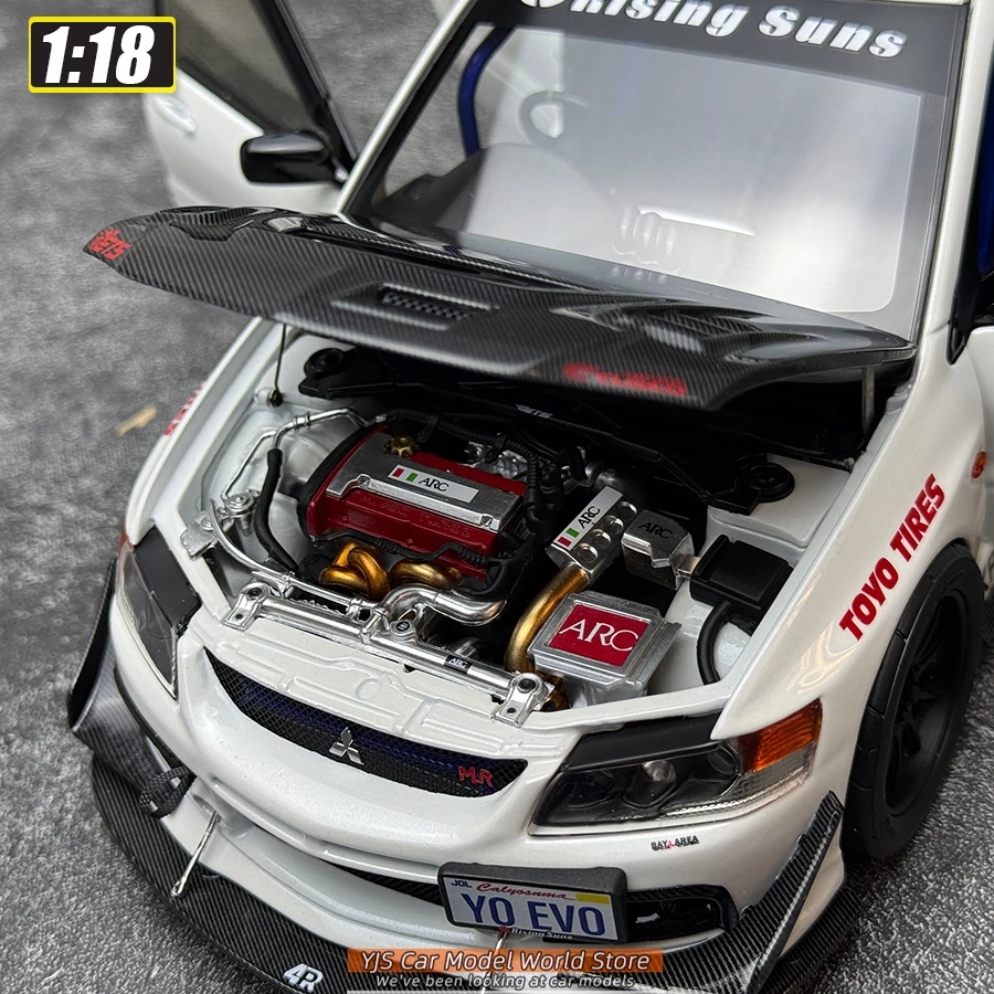 Super A Diecast modelo 1/18 LANCER EVO 9 IX Liga modelo de carro