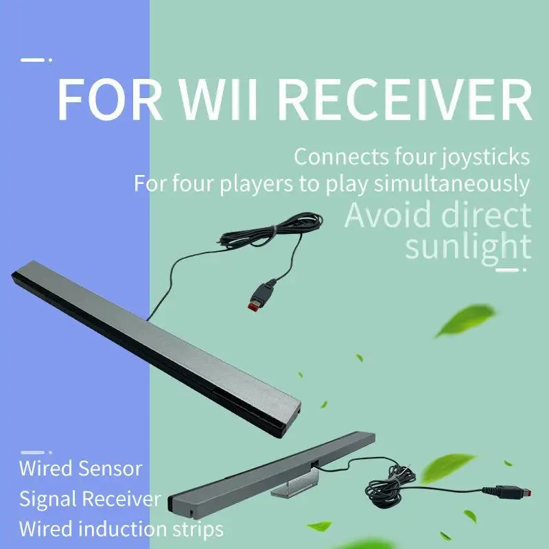 Wired Motion Sensor Receiver With Extension Cord Wired Motion Sensor Bar Wired Remote Sensor Bar For Wii Wii U Console