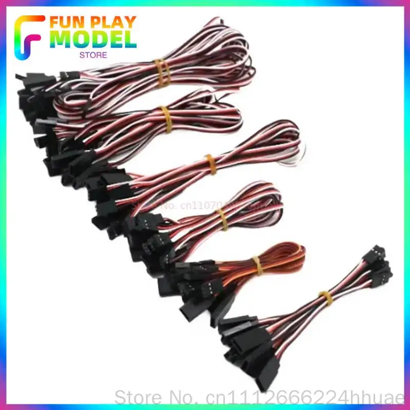 10pcs/Lot 10cm 15cm 30cm 50cm 100cm Rc Servo Extension Cord Cable Wire Lead Female To Male For Jr Futaba Wholesale