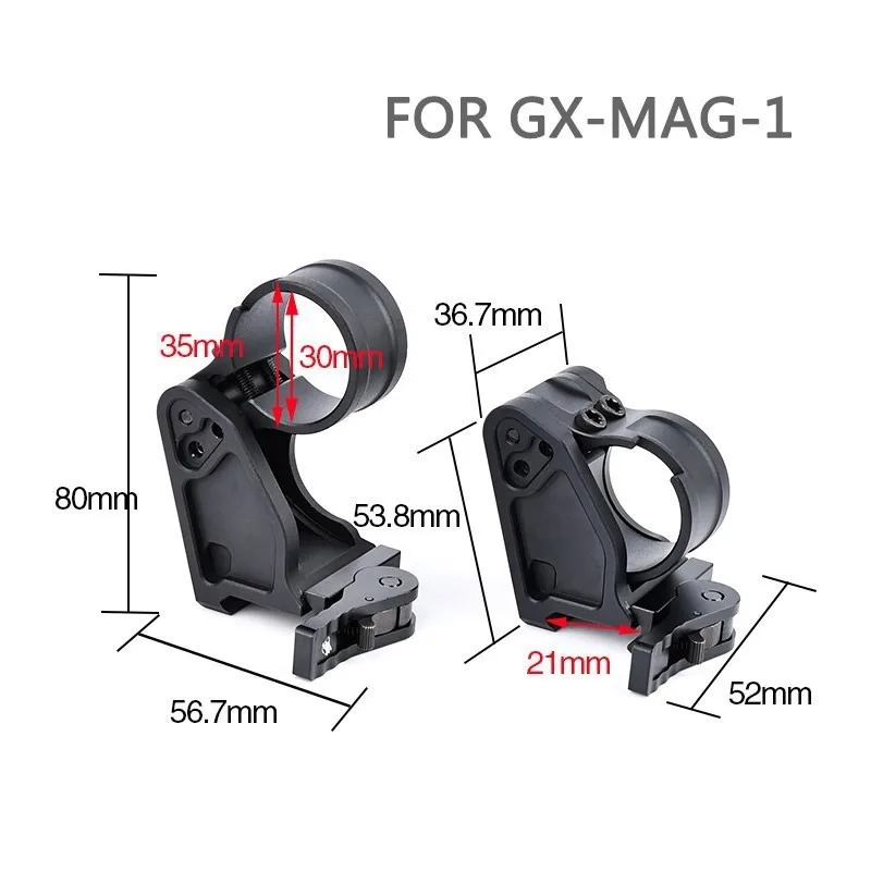 WADSN Airsoft UN Fast FTC Mount Metal CNC G33 558 6X-Mag-1 G43 Magnifie Mounts Folding Base Hunting 15ar Accessories caza y tir