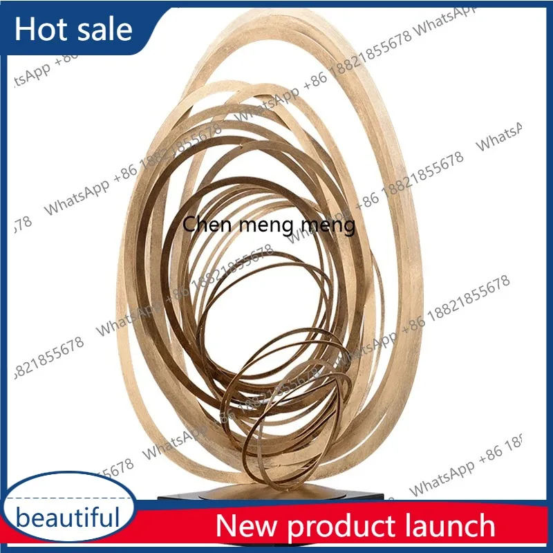 A50 Entrance decoration ornaments Hotel large floor decoration Abstract metal handicrafts Staircase iron art