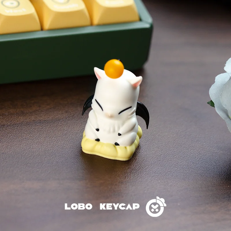 Персонализированная механическая клавиатура Final Fantasy Moogle может заменить колпачки для клавиш с героями мультфильмов Esc, материал из смолы, индивидуальные периферийные подарки