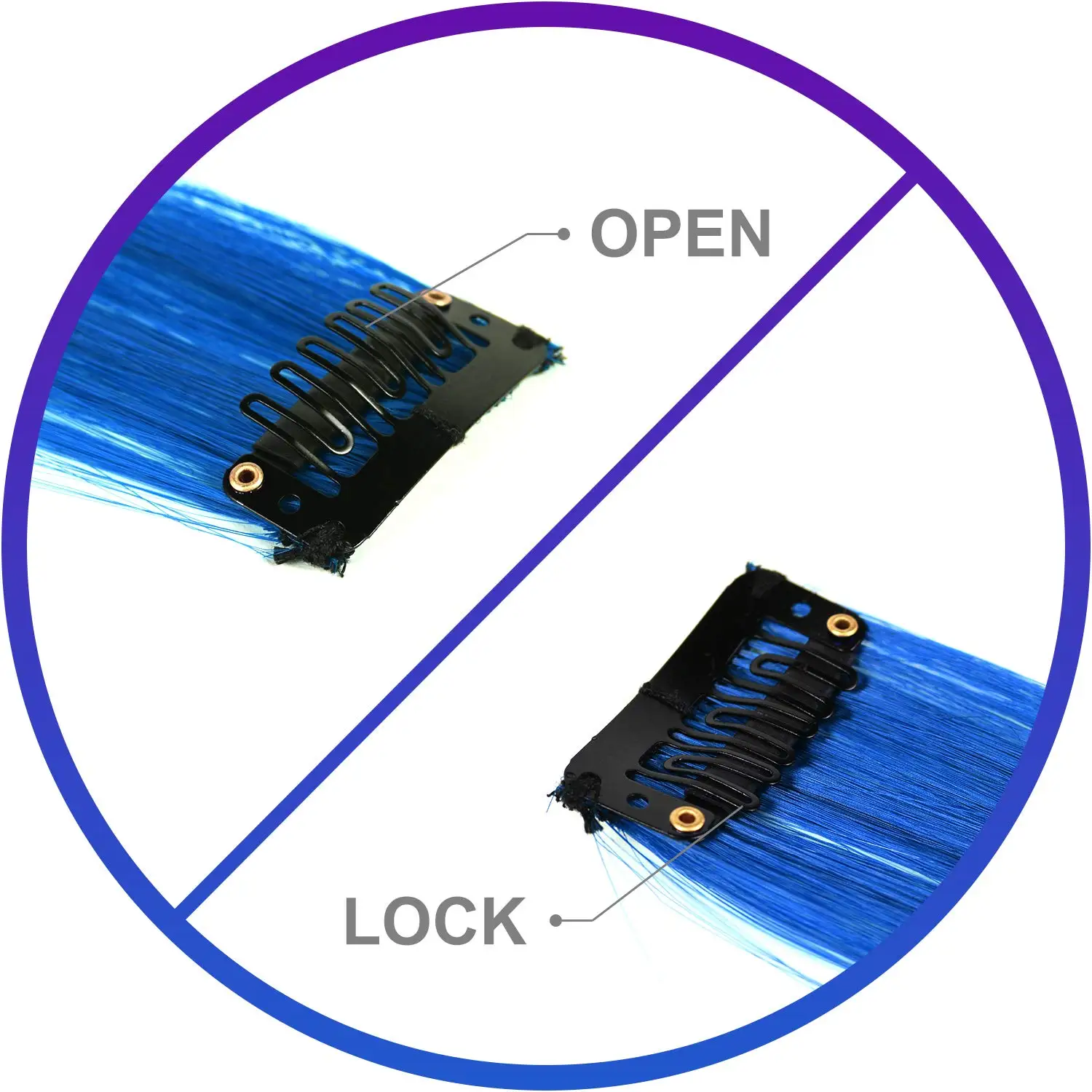 5Pcs Colored Synthetic Hair Extensions Rainbow Party Highlights Clip in  Hair Extension,  for Christmas Girl Women Gift
