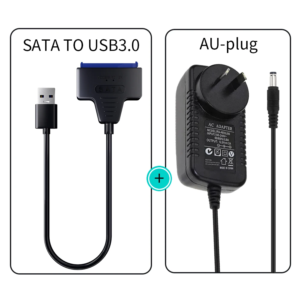 Usb 3.0 Naar Sata/Type-C Adapter Sata Kabel 2.5/3.5 Inch Ssd Hdd Sata Iii Harde Schijf Met 12V/2a Power Adapter