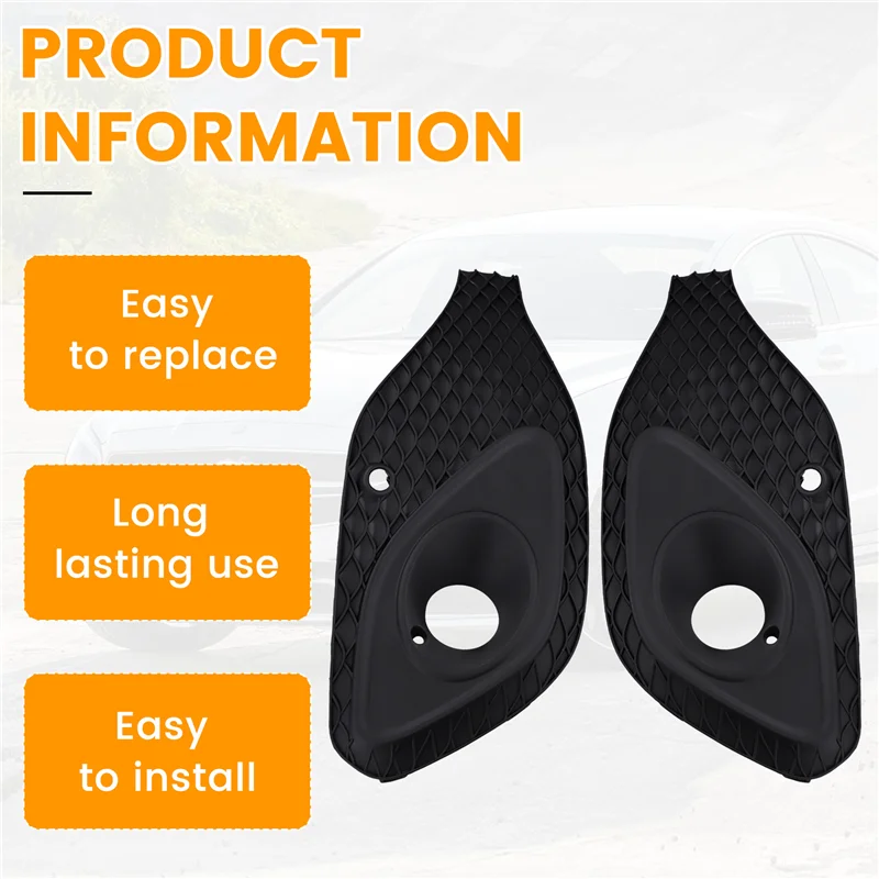

A02Q-Front Bumper Ventilation Grille Fog Lamp Cover For Mercedes Benz GLA W247 H247 2478851304 2478851404