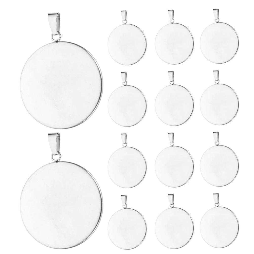 

30 Pcs Time Gem Bottom Holder Blanks Trays Pendant Crafting Jewelry Making Supplies Silver Diy Bezel for