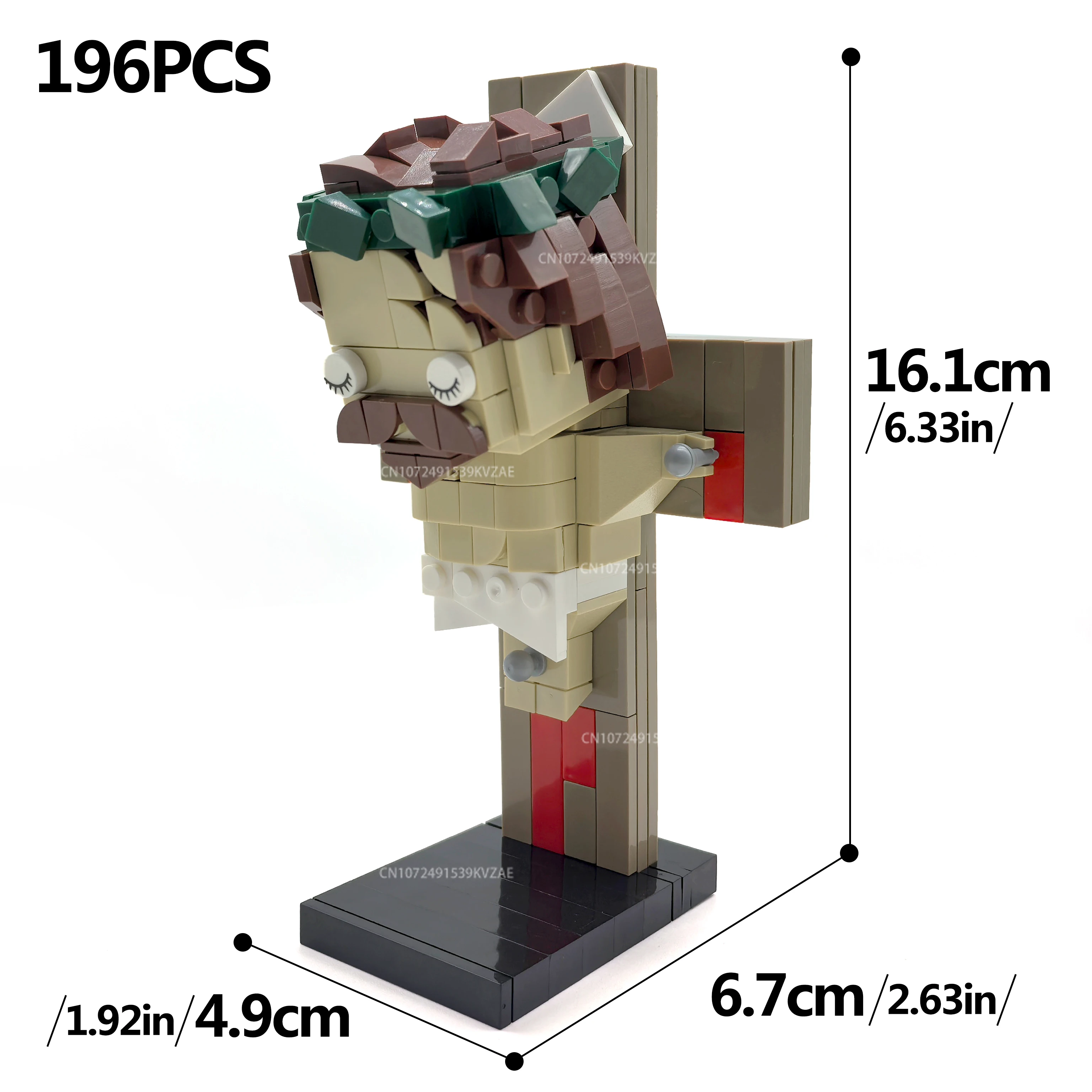 MOC Christianity God Shepherd Cross Building Block Easter Day Jesus Bricks Lamb Assemble Toys Creative Educational Toys Gift