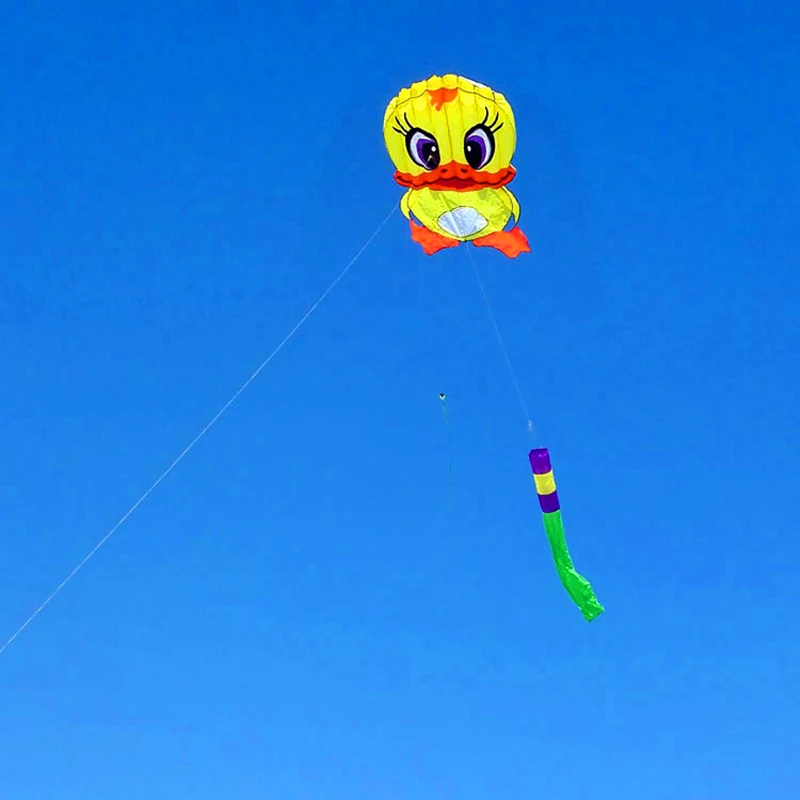 Gratis verzending 6 m eend zachte kite vliegen outdoor speelgoed voor volwassenen leuke cartoon kite parachute wind kite kinderen pipa voadora fun