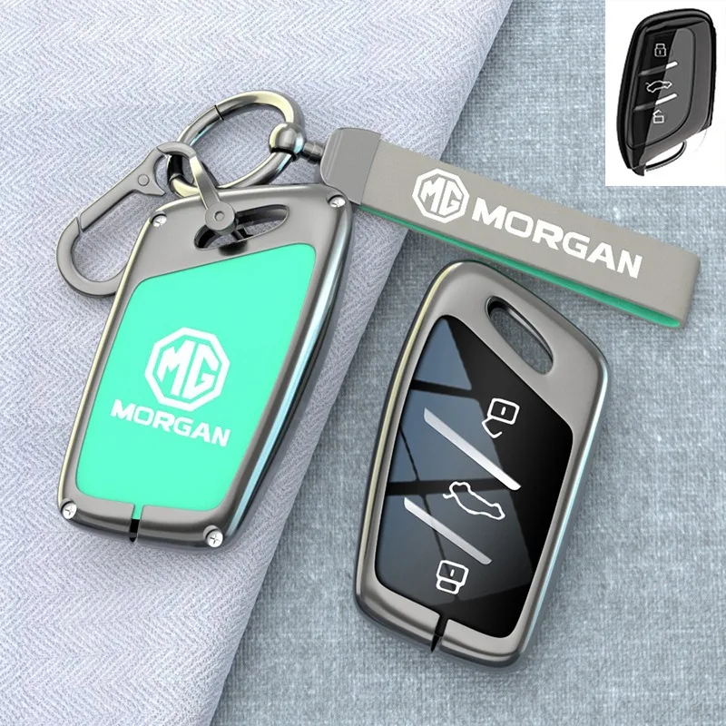 

New Styling Leather Car Key Case Cover Protector For MG Morris Garages ZS MG5 MG6 EV EZS HS EHS 2019 2020 Auto Accessories