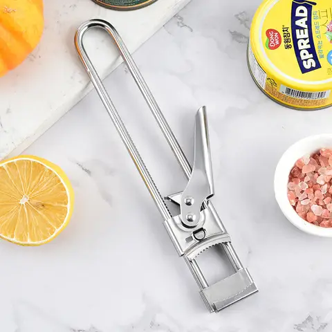 A Sturdy and Durable Kitchen Tool Suitable for Cans and Bottles Adjustable Manual Multifunctional Stainless Steel Can Opener