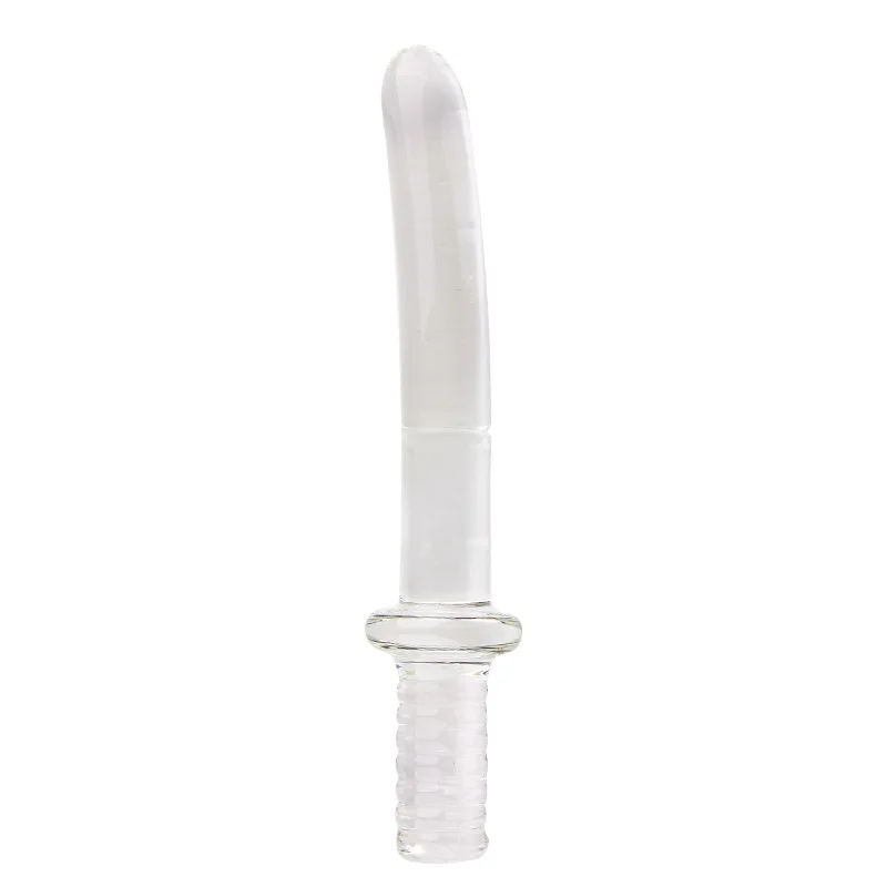 Consolador de pene immitente de cristal transparente grande, Juguetes sexuales para adultos, masturbación Vaginal femenina, tapón Anal de Punto G, utensilios