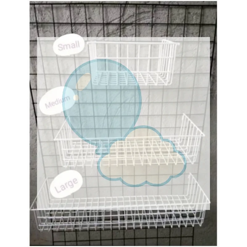Hanging Wire Mesh Organizer Basket Durable Rustproof Wall Mounted for Sari Sari Store Kitchen Pantry Storage