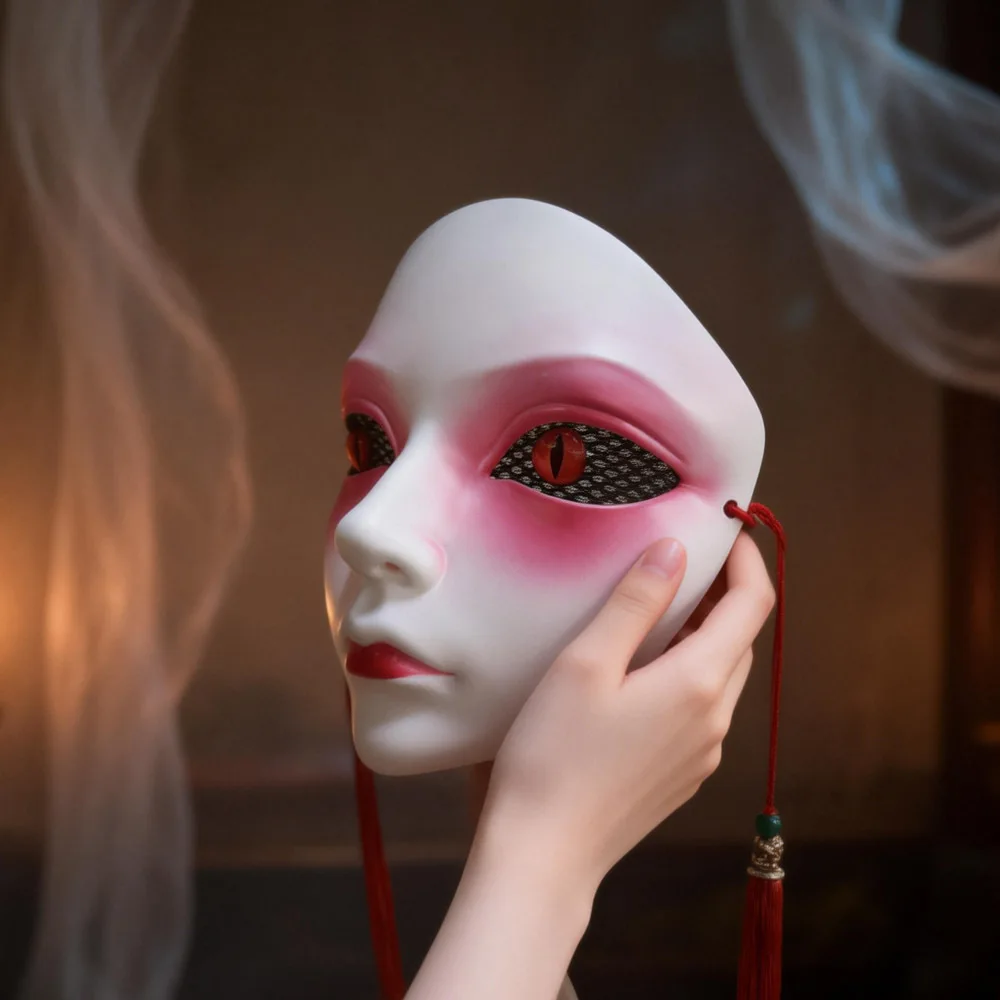 Handicrafts Full Face Mask For Live Streaming Party Cosplay Movie Costume Masquerade Prop Halloween Chrismas ABS Mysterious