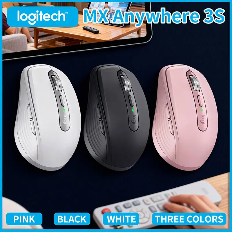 

Logitech MX Anywhere 3S Wireless Office Mouse 7 Custom Buttons for Home Business Travel Gaming