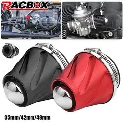 48mm Motorcycle Air Filter 35mm 42mm Aluminium Air Filter Cleaner For Yamaha Suzuki Kawasaki Cafe Racer Bobber Chopper Scooter