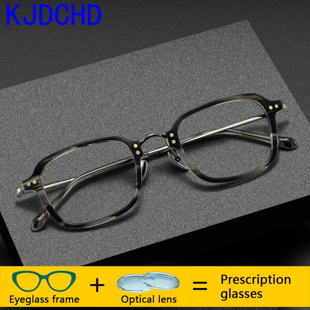 

Ацетатные титановые оптические очки мужские прогрессивные бифокальные очки высокой близорукости мультифокальные очки по индивидуальному заказу ретро