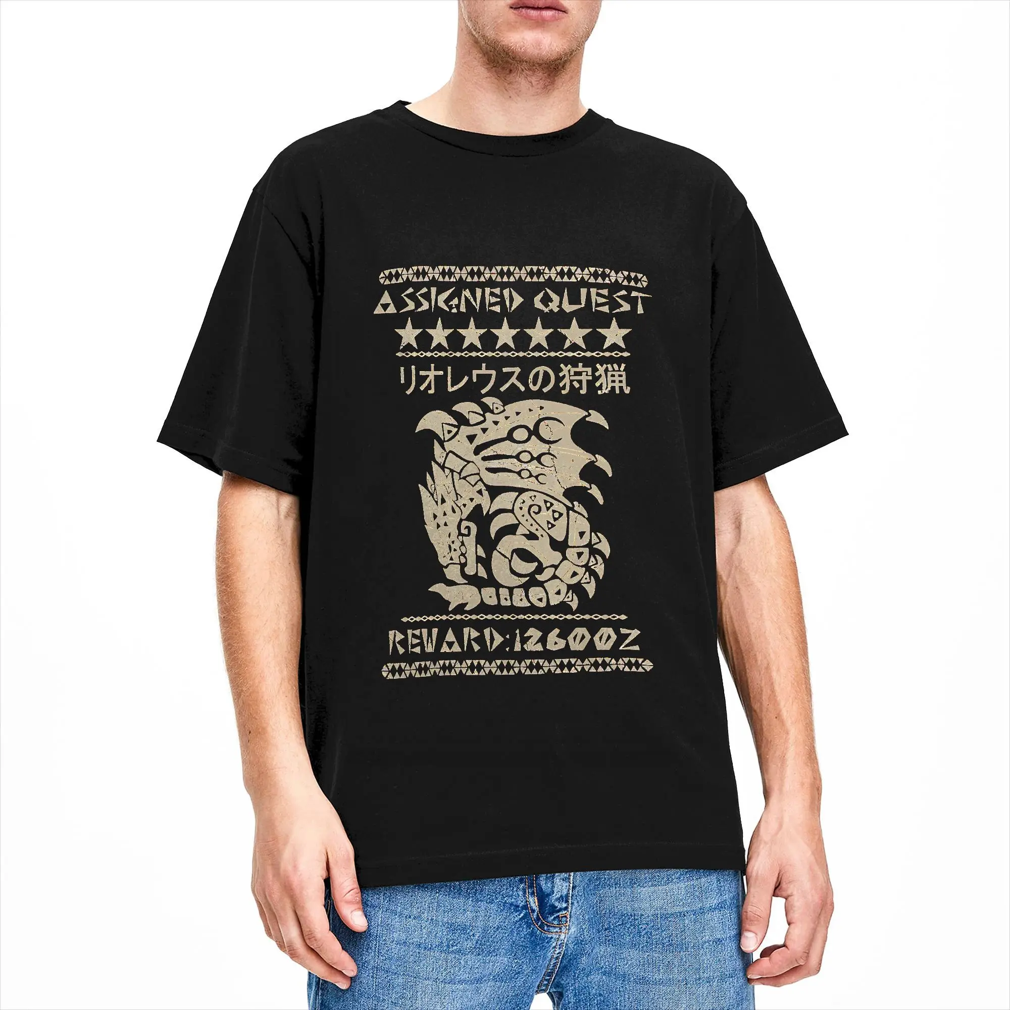 Assigned Quest T Shirt Monster Hunter Hipster T-Shirts Short Sleeves Classic Tshirt Summer Cotton Plus Size Top Tees