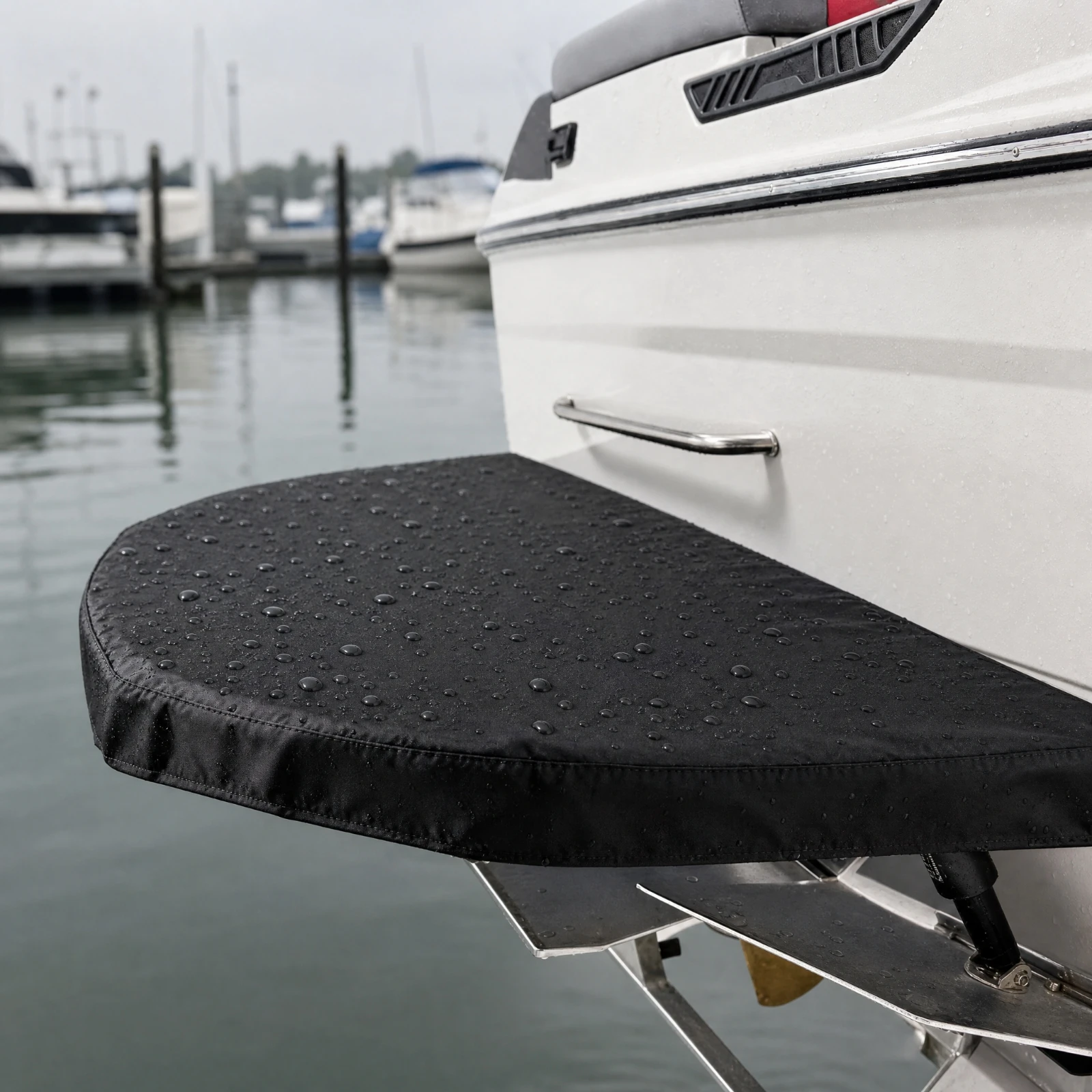 Fitted Boat Swim-Platform Cover Snug Fit Swim Platform Cover with Storage Bag Easy Installation Heavy Duty for Marina Operators