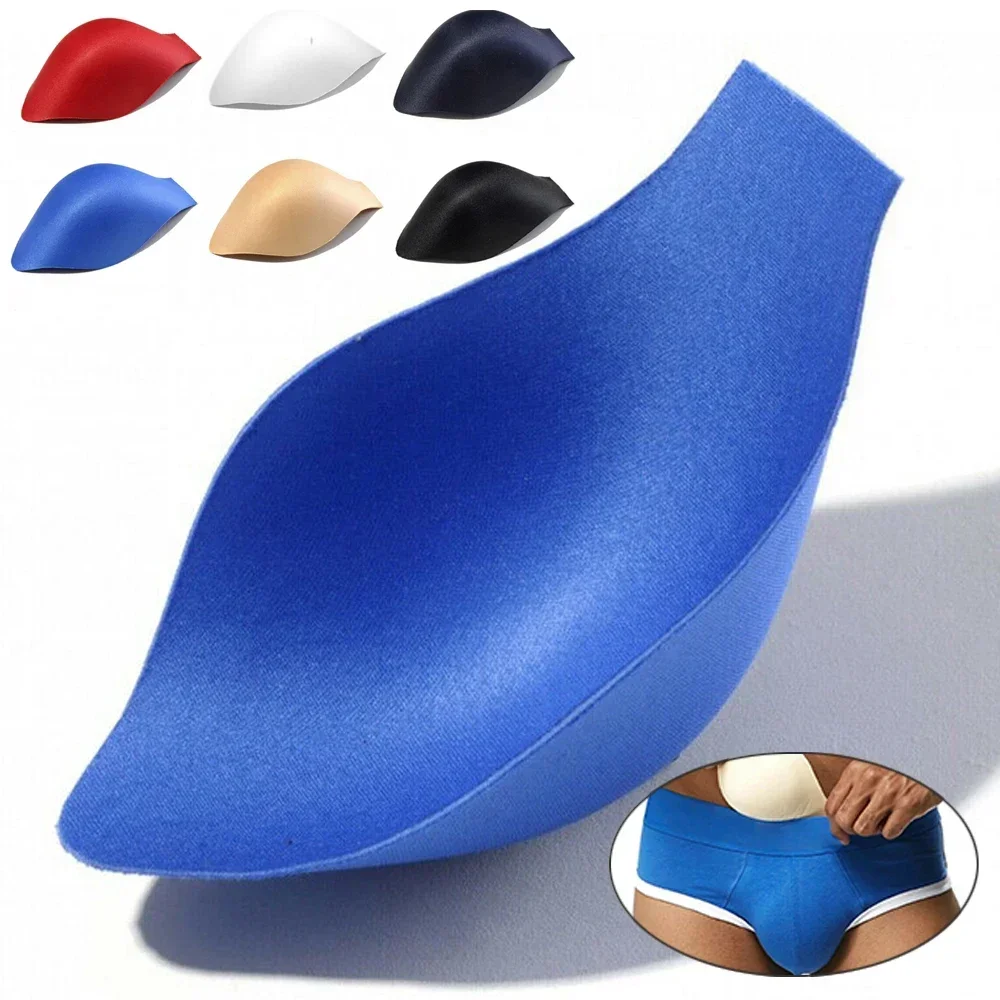 Respirável Sponge Pouch Pad para Homens, Roupa Interior, Cuecas, Roupa Interior, Bulge Enhancer, Cuecas, Azul Marinho, Moda, 3D