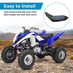 For Yamaha Raptor 700 PVC Gripper Seat Cover Anti-slip Grain Pattern Cover YFM700 R 2006 - 2021 Gripper with Gripper Ribs Covers