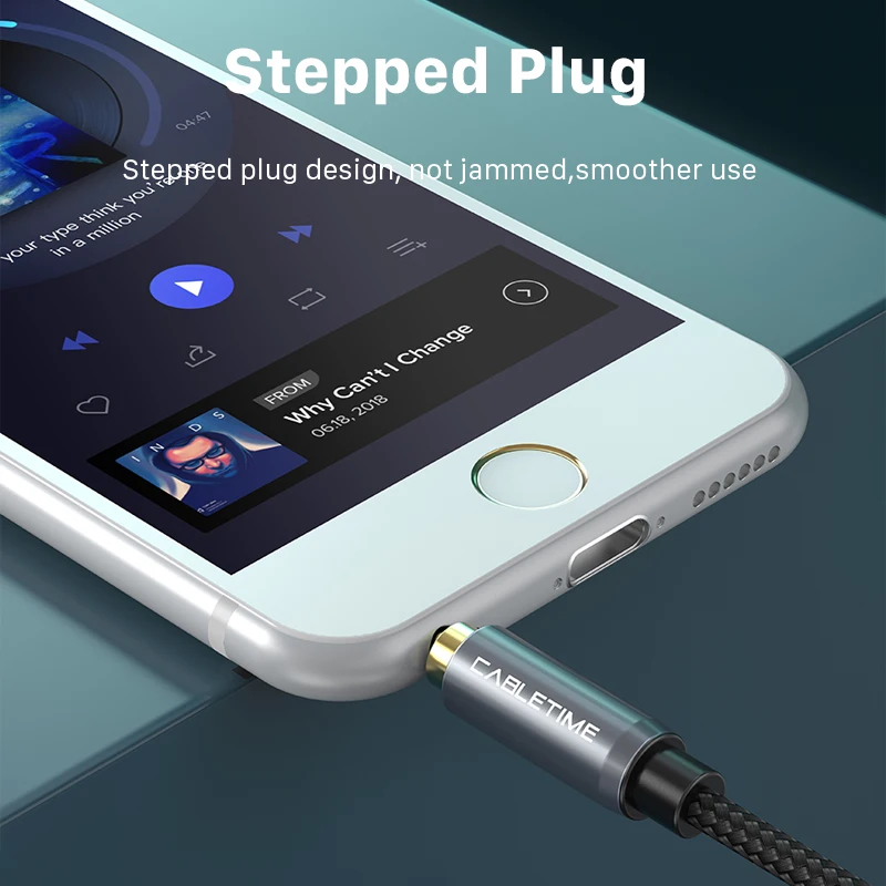 CABLETIME 3.5mm Male to 2 Female Jack Headphone Splitter Audio Cable 3.5 Jack Aux Cable for Smartphone Headphon Speaker Laptop i