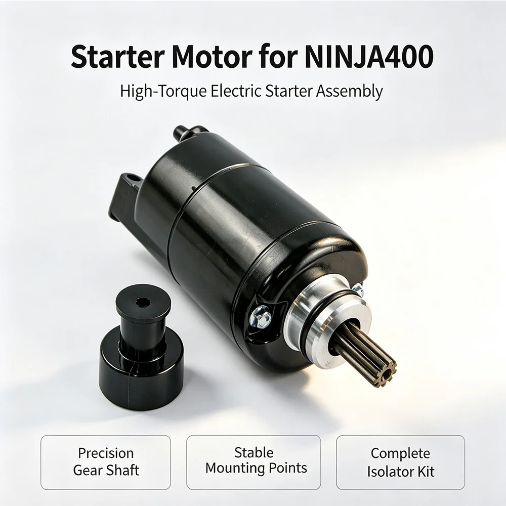 For Kawasaki Ninja 400 Ninja400 ABS Z400 Z 400 2018-2023 Motorcycle Starter Motor CCW 9 Spline OEM 21163-0794 Replacement Kit