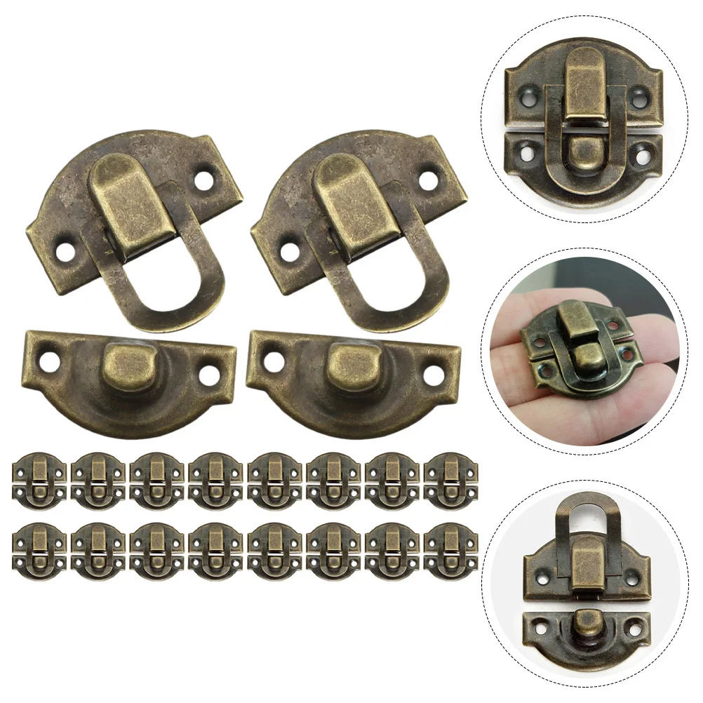 

30Pcs Wood Box Hasp Latch Iron Cabinet Lock Vintage Jewelry Box Hardware Replacement Jewelry Boxes Buckle Wooden Boxes Buckle